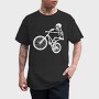 Skeleton Biker Skull Bike Silhouette, Tricou Barbati (Unisex)