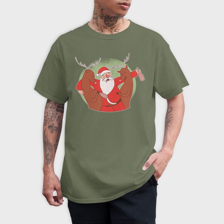 Drunk Santa, Tricou Barbati (Unisex)