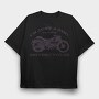 Biker Girl Love Motorcycles, Tricou Oversize Barbati (Unisex)