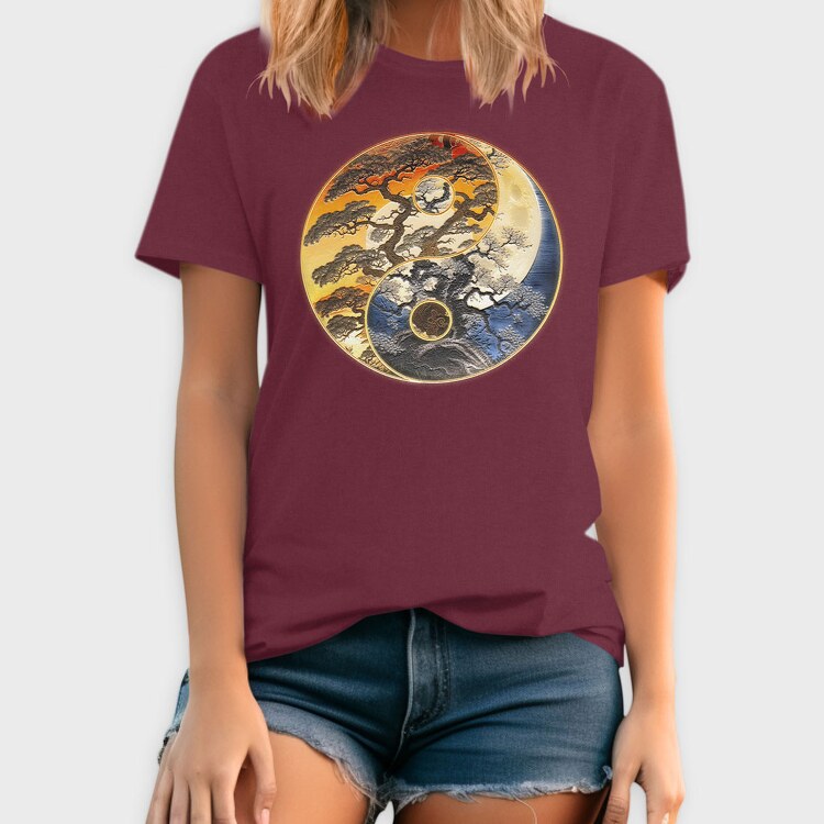 Yingyang Tree of Life, Tricou Barbati (Unisex)