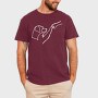 Dog and Man Lineart, Tricou Barbati (Unisex)
