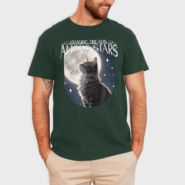 Chasing Dreams Among The Stars Cat Trend, Tricou Barbati (Unisex)