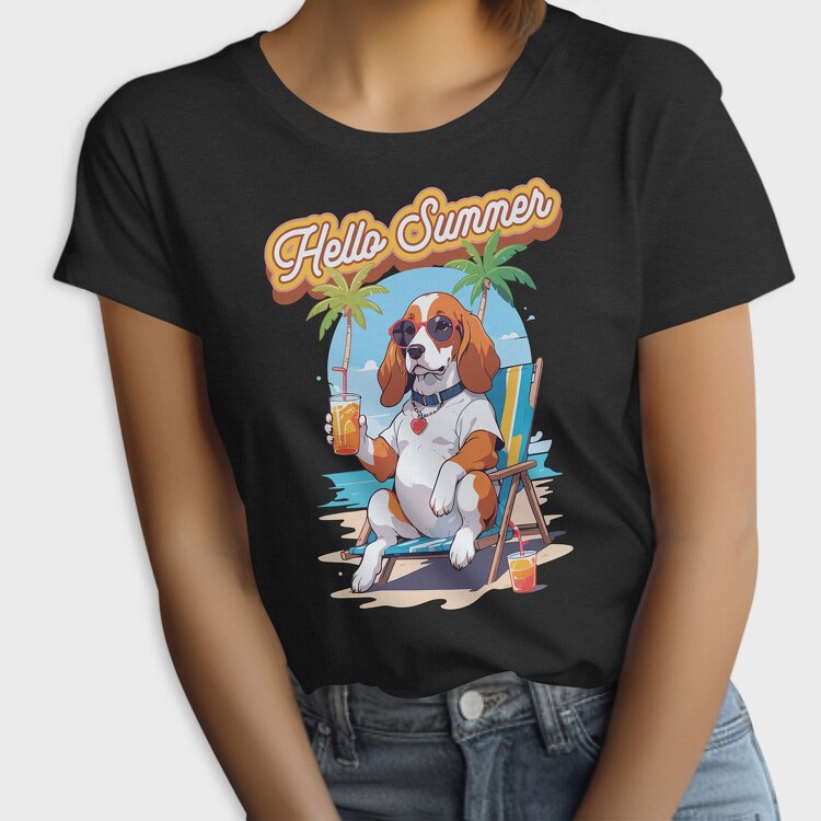Dog Beach Hello Summer, Tricou Femei