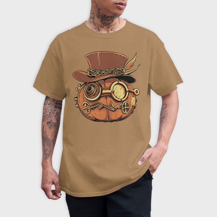 Steampunk Pumpkin, Tricou Barbati (Unisex)