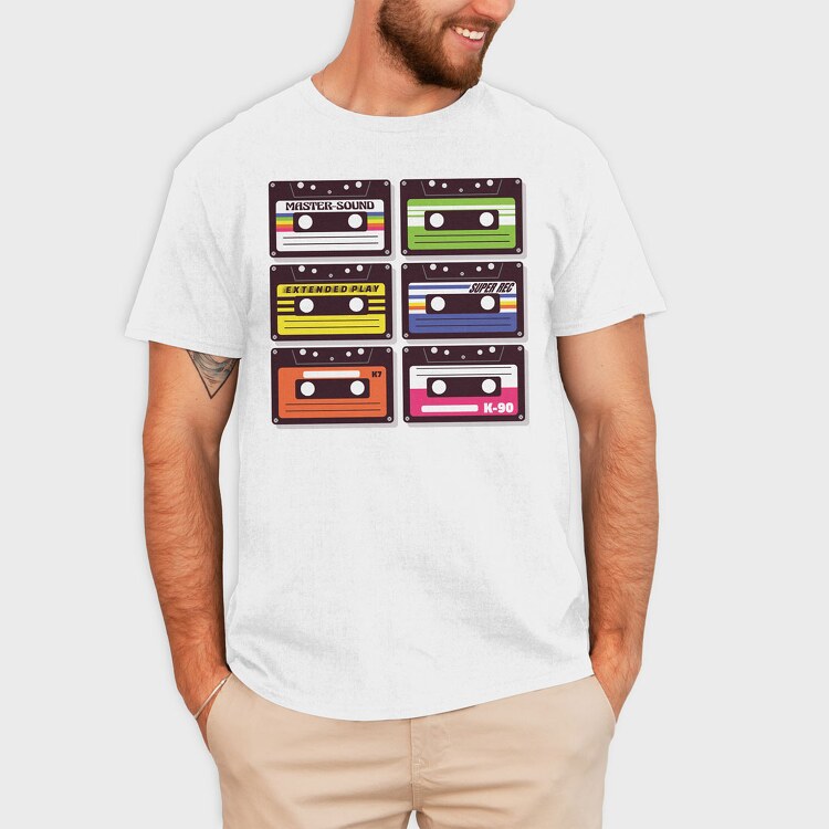 Cassettes, Tricou Barbati (Unisex)