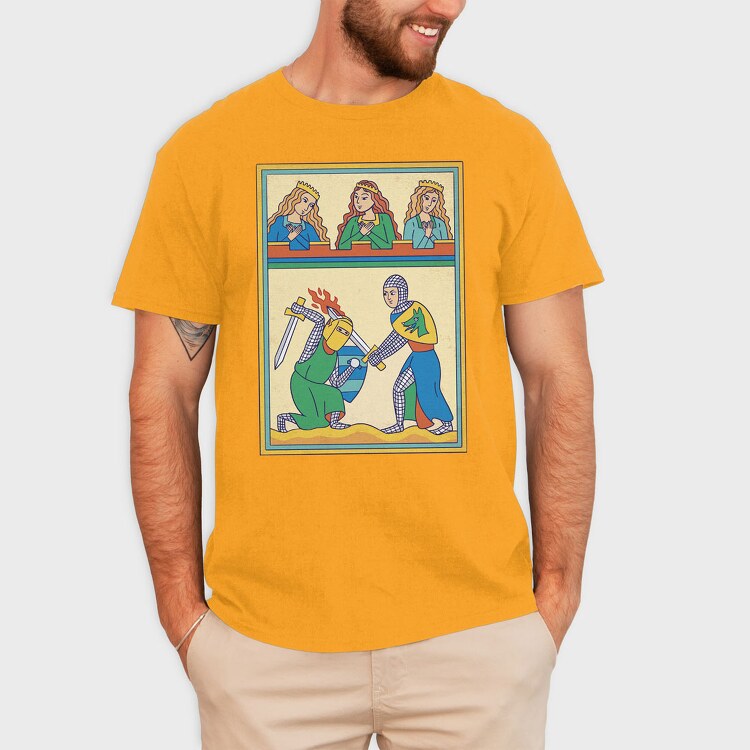 Medieval Illustration, Tricou Barbati (Unisex)