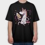 Drunk Unicorn With Beer Bachelor, Tricou Oversize Barbati (Unisex)