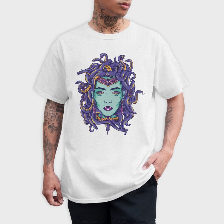 Medusa Face, Tricou Barbati (Unisex)