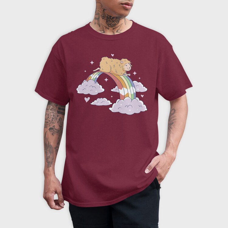 Hamster Rainbow, Tricou Barbati (Unisex)