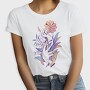Hands Holding Leaves And Flowers Plants 08, Tricou Femei