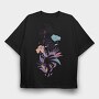 Hands With Flowers And Leaves Plants, Tricou Oversize Barbati (Unisex)