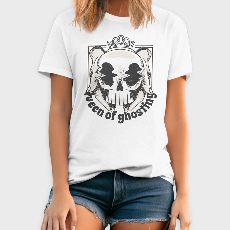 Hands With Skull Queen Of Ghosting Anti Valentines, Tricou Barbati (Unisex)