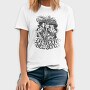 Skeleton Mexican Character Hand Drawn Jefa, Tricou Barbati (Unisex)