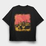 Port With Ships And Boats Sight Seen, Tricou Oversize Barbati (Unisex)