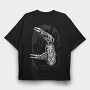 Skeleton Opening Beer Can It S Beer Time, Tricou Oversize Barbati (Unisex)