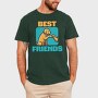 Dog Human Friendship Best Friends, Tricou Barbati (Unisex)