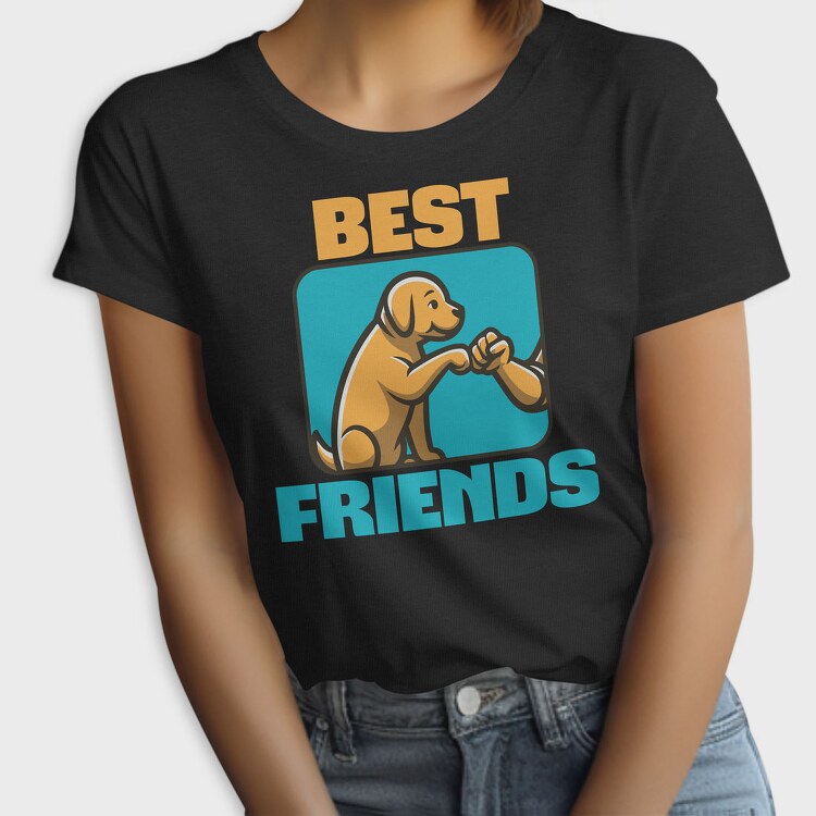 Dog Human Friendship Best Friends, Tricou Femei