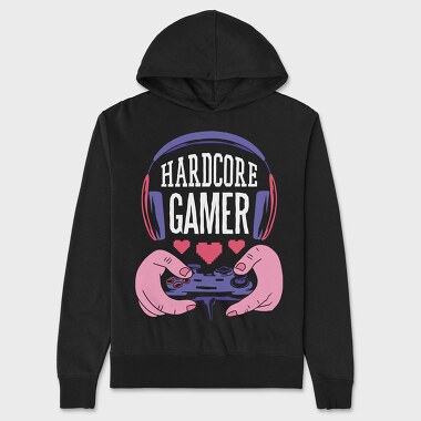 Hardcore Gamer, Hanorac Oversize Barbati (Unisex)