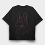 Belgian Shepherd, Tricou Oversize Barbati (Unisex)