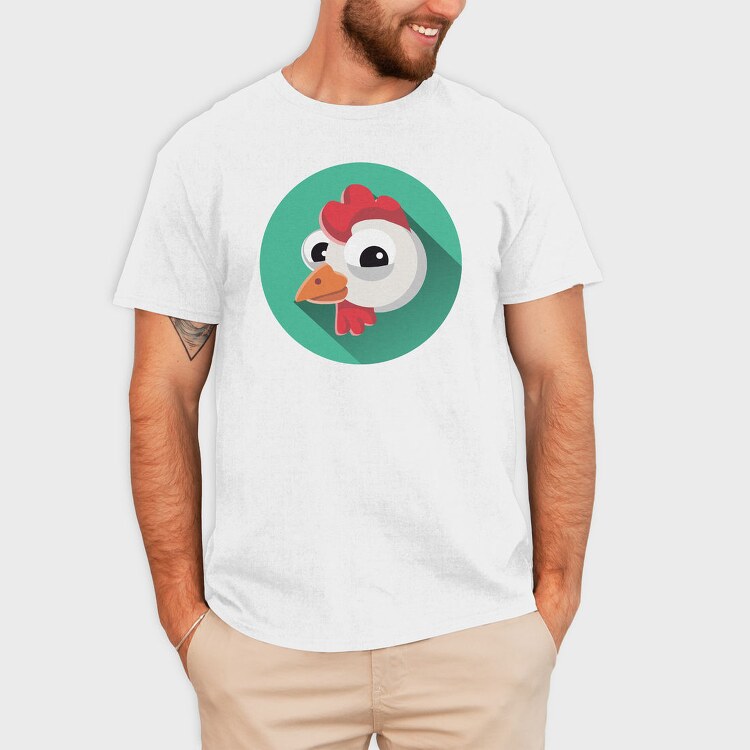Chicken Icon Art, Tricou Barbati (Unisex)