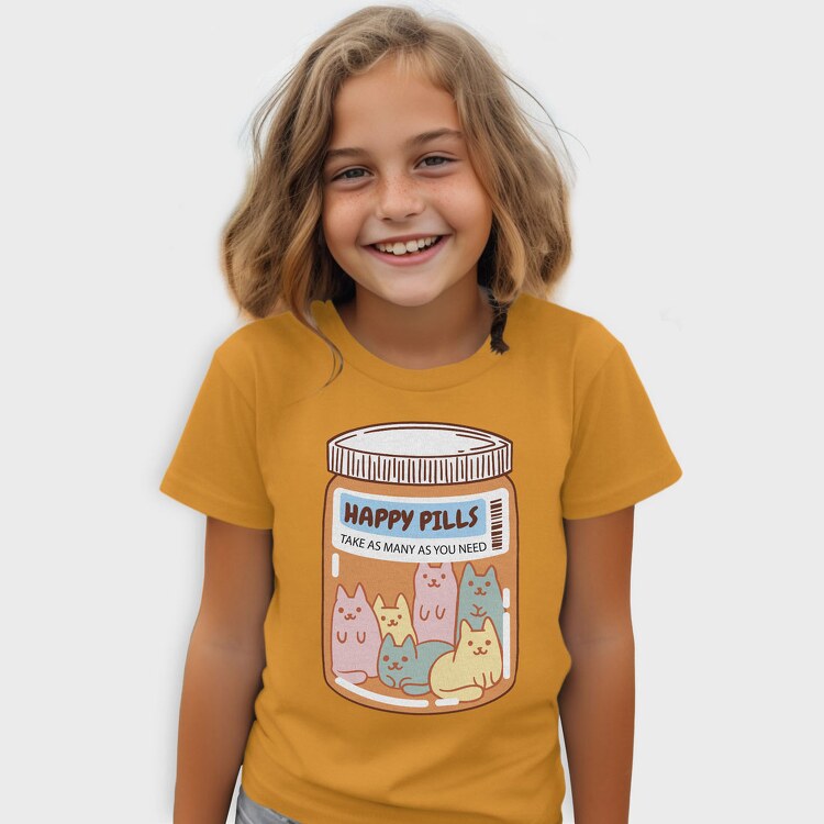 Happy Pills Cats Jar, Tricou Copii