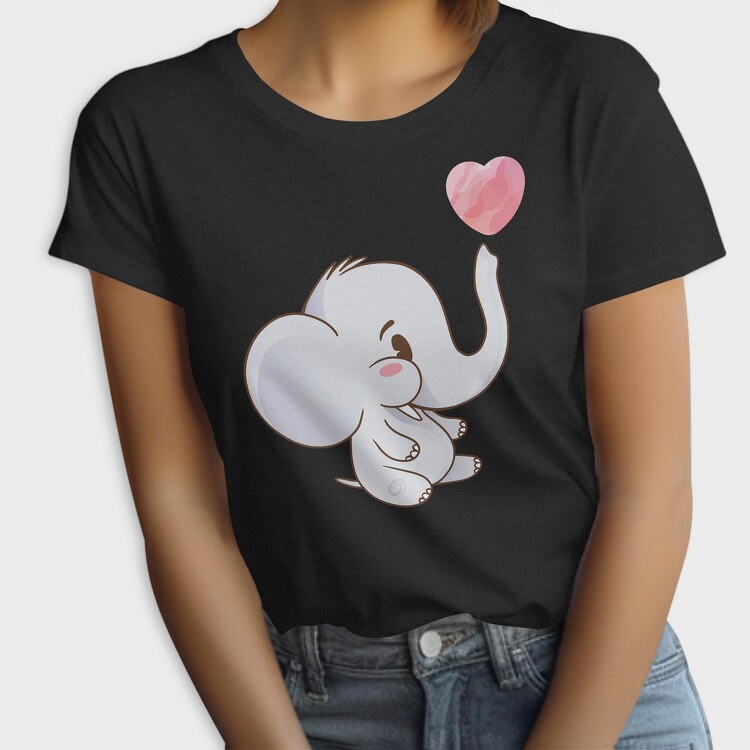 Cute Elephant, Tricou Femei