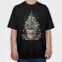 Potted Christmas Tree Tote, Tricou Oversize Barbati (Unisex)