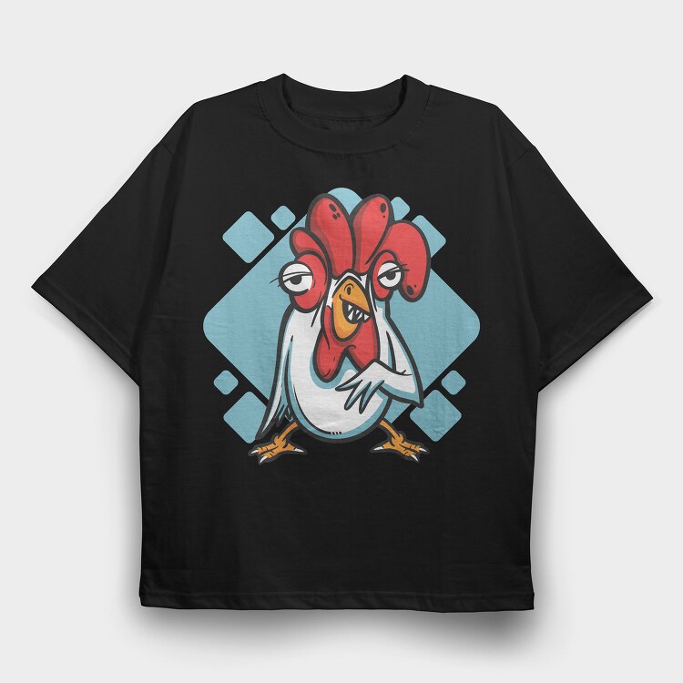 Chicken Teeth, Tricou Oversize Barbati (Unisex)