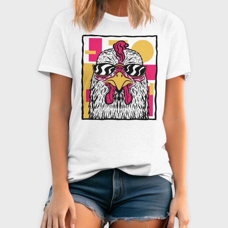 Chicken With Sunglasses Hen Glasses, Tricou Barbati (Unisex)