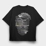 Frontal Glitched Statue Glitch 5, Tricou Oversize Barbati (Unisex)