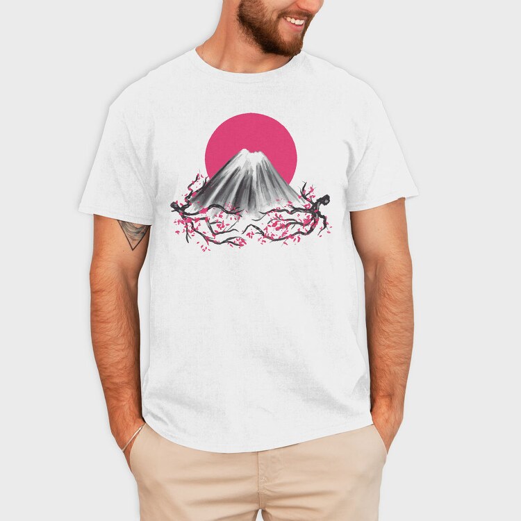 Fuji Mountain Japanese Nature, Tricou Barbati (Unisex)