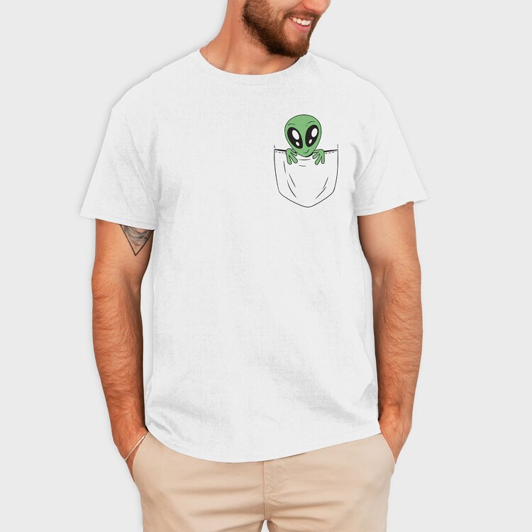 Alien Pocket, Tricou Barbati (Unisex)