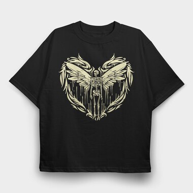 Skeleton Wings Skelleton, Tricou Oversize Barbati (Unisex)