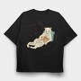Chill Cat, Tricou Oversize Barbati (Unisex)