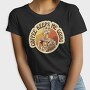 Skeleton With Coffee Retro Sunset, Tricou Femei