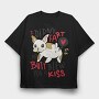 Funny Fart French Bulldog, Tricou Oversize Barbati (Unisex)