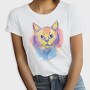 Watercolor Cat, Tricou Femei