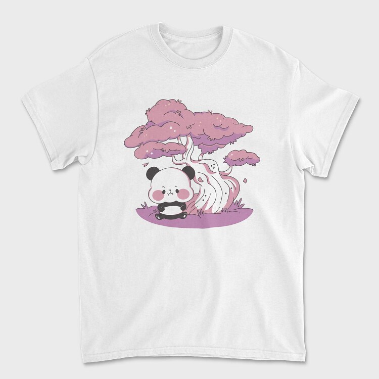Panda Sakura Kawaii, Tricou Barbati (Unisex)