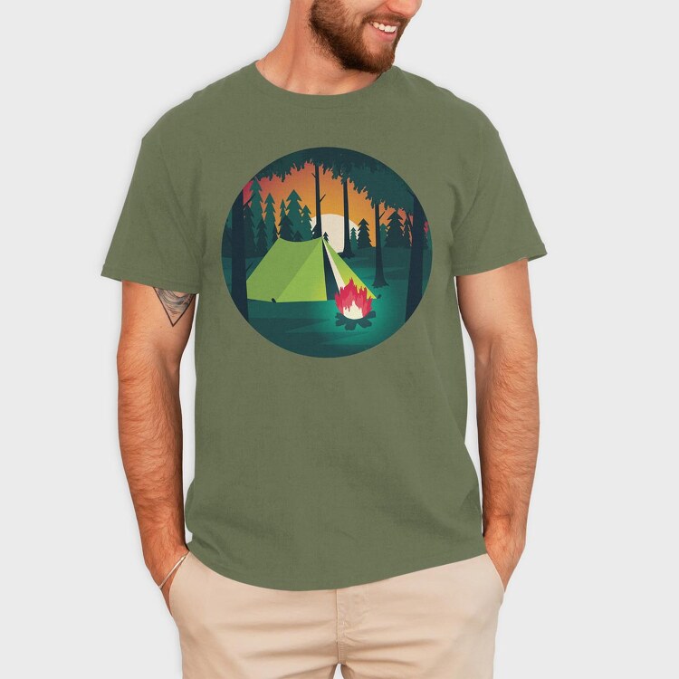 Camping Night, Tricou Barbati (Unisex)