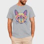 Watercolor Colorful Cat, Tricou Barbati (Unisex)