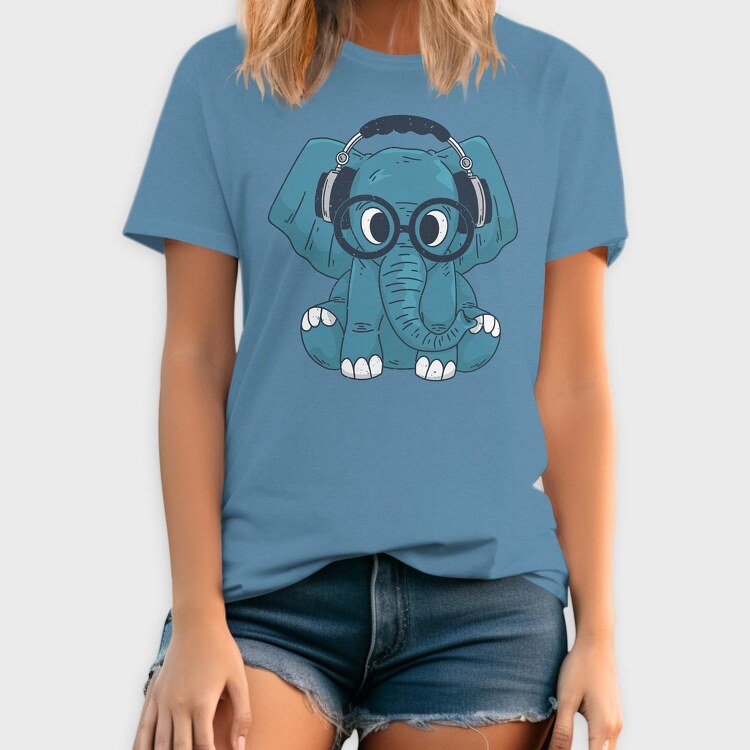 Elephant With Glasses, Tricou Barbati (Unisex)