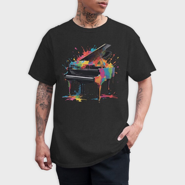 Piano Spalsh Colors, Tricou Barbati (Unisex)