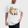 Funny Giraffe Quote High Life, Tricou Barbati (Unisex)