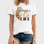 Funny Giraffe Quote High Life, Tricou Barbati (Unisex)