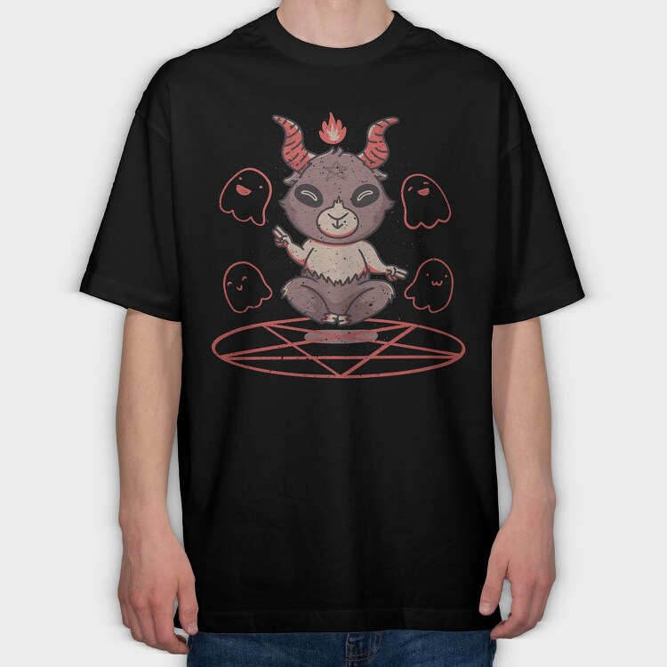 Cute Baphomet, Tricou Oversize Barbati (Unisex)