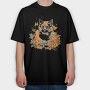 Watercolor Kitten Cute Cat, Tricou Oversize Barbati (Unisex)