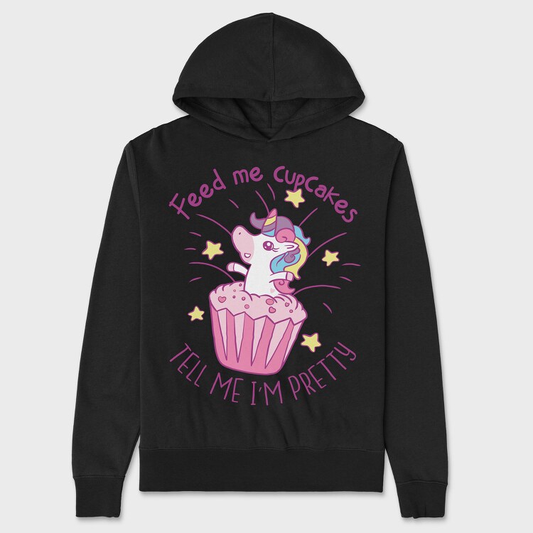 Unicorn Cupcake, Hanorac Oversize Barbati (Unisex)