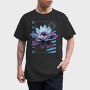 Metallic Lotus Flowers Metal Trap Chromed, Tricou Barbati (Unisex)