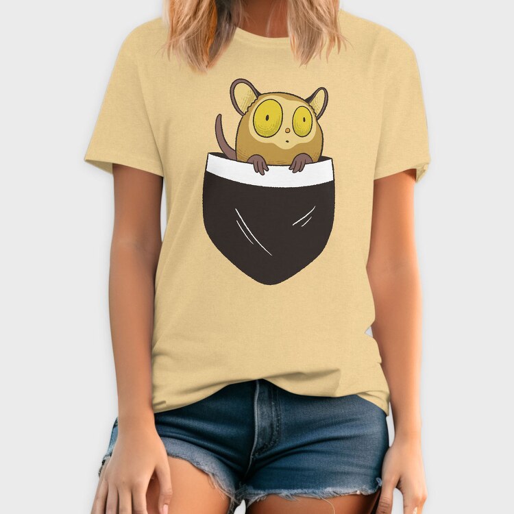 Tarsier Pocket, Tricou Barbati (Unisex)