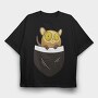 Tarsier Pocket, Tricou Oversize Barbati (Unisex)